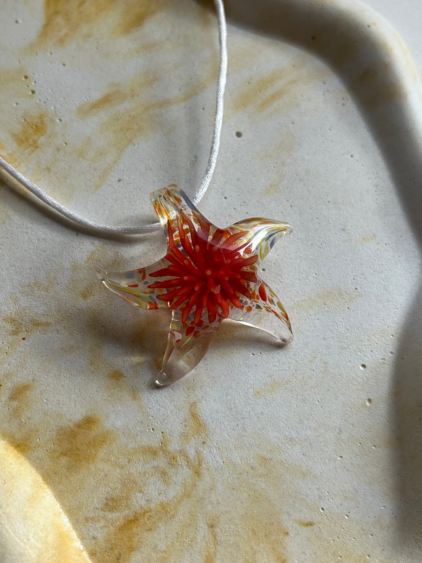 Yellow starfish necklace