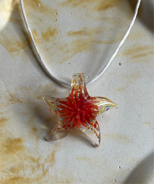 Yellow starfish necklace